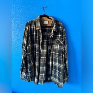 VTG flannel brown/blue/cream